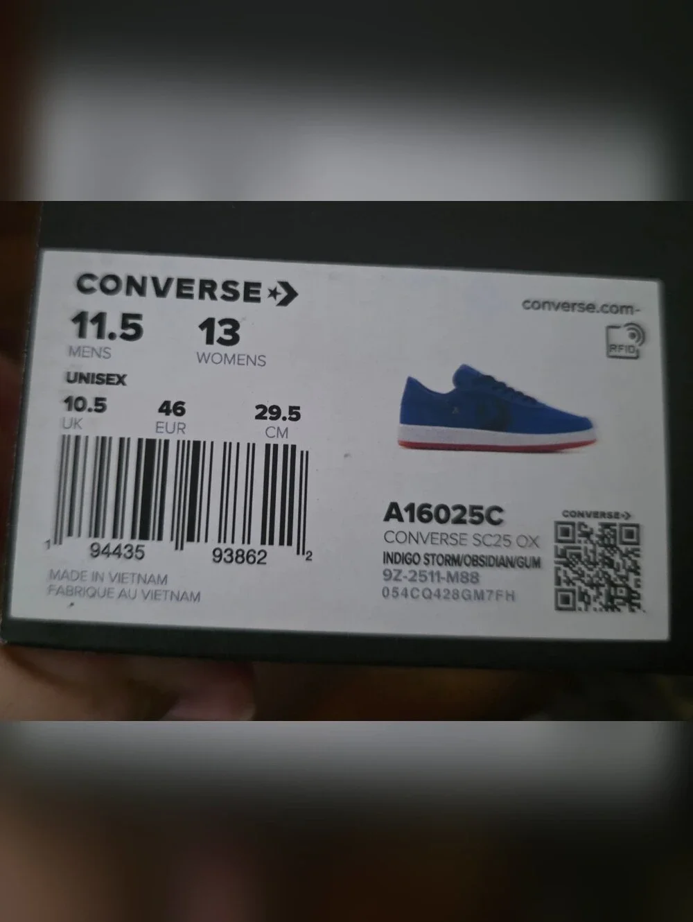 Converse Sport Casual 25 OX  Mens Size 11.5 Low-Top Sneakers In Indigo Storm - Picture 3 of 9